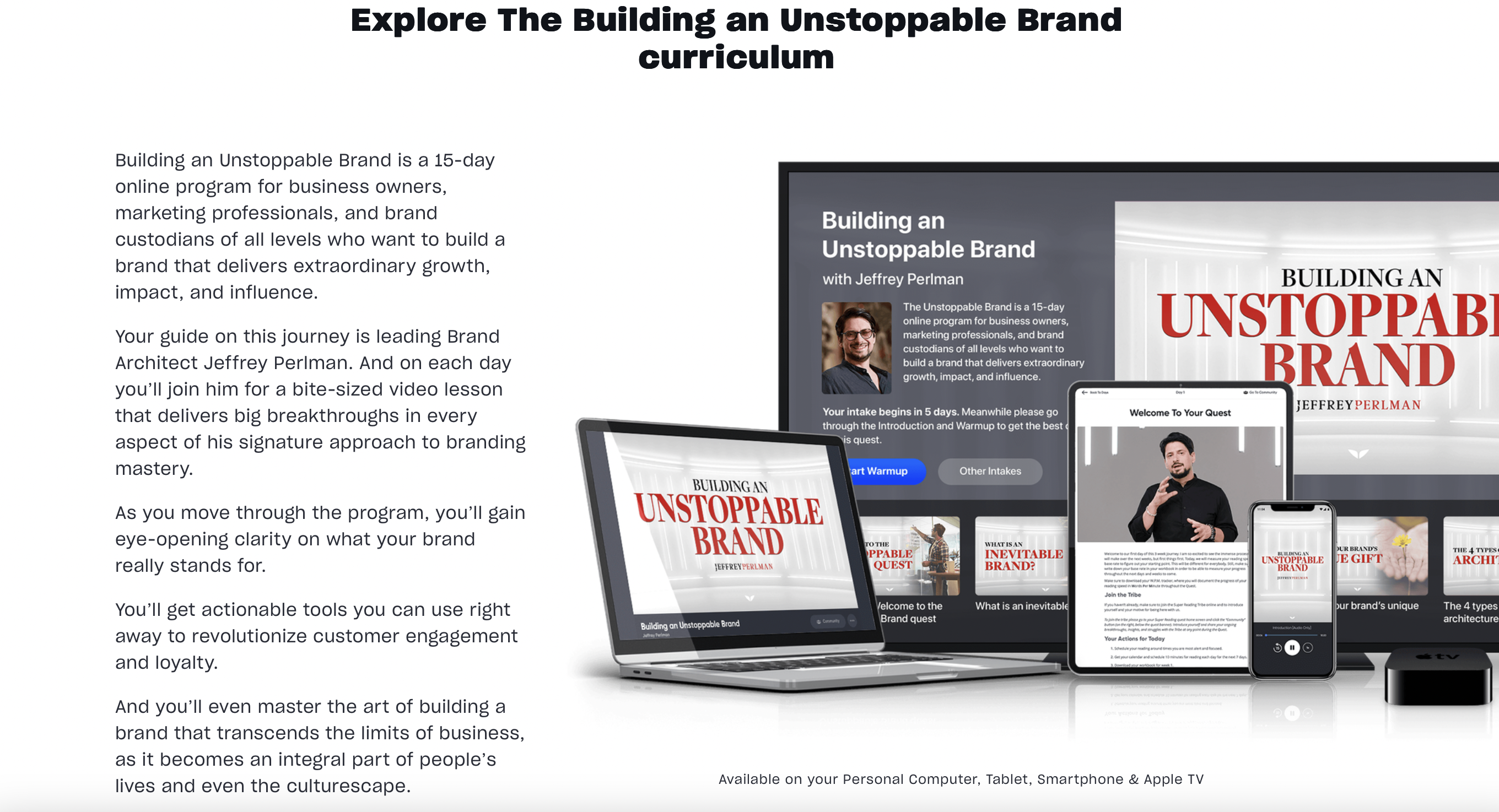 Mindvalley] Building an Unstoppable Brand (Jeffrey Perlman)